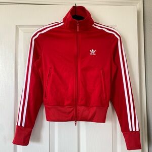 Adidas Red and White Track Jacket
